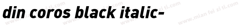 din coros black italic字体转换